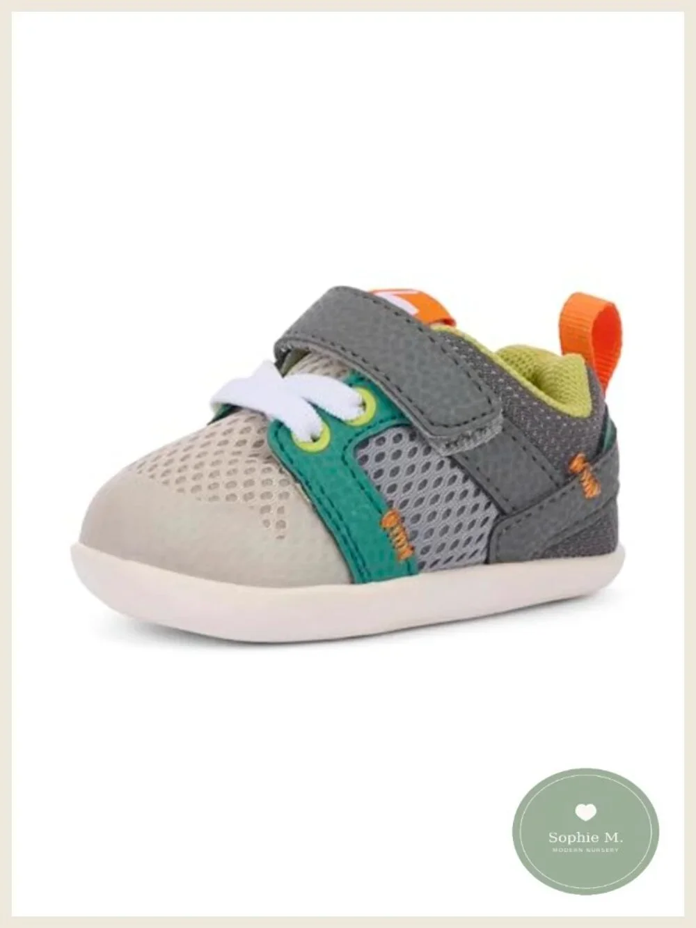 Baby First Walker Athletic Sneaker Slip-Resistant Hook & Loop